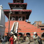 Храм в Дарбър Скуър в Катманду.